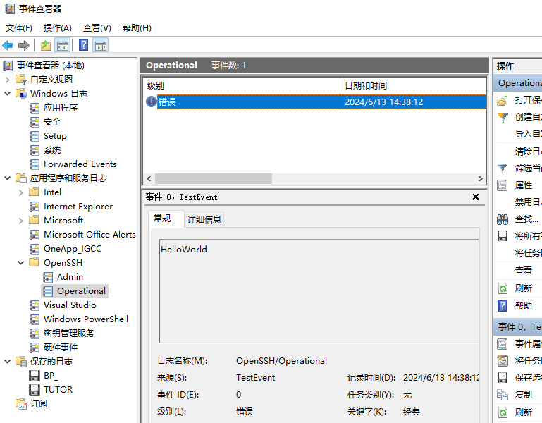 C#查看/写入日志到Windows事件查看器的操作方法(图2) C#查看/写入日志到Windows事件查看器的操作方法(图2)