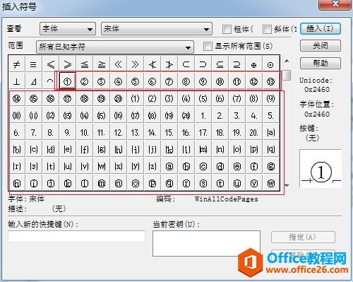 如何利用MathType编辑带圈小写数字序号(图3) MathType插入符号