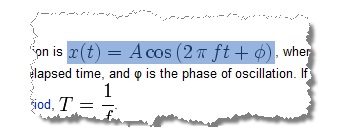 如何从维基百科等网站复制公式到MathType中(图2) 选中公式