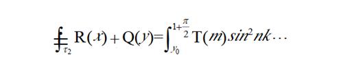 MathType 有环积分号的单行数式排列规则(图1) 有环积分