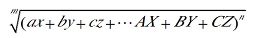 MathType 根式的分拆转行技巧(图2) 短根式