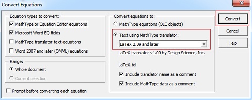 如何实现MathType公式转换LaTeX代码(图3) MathType窗口