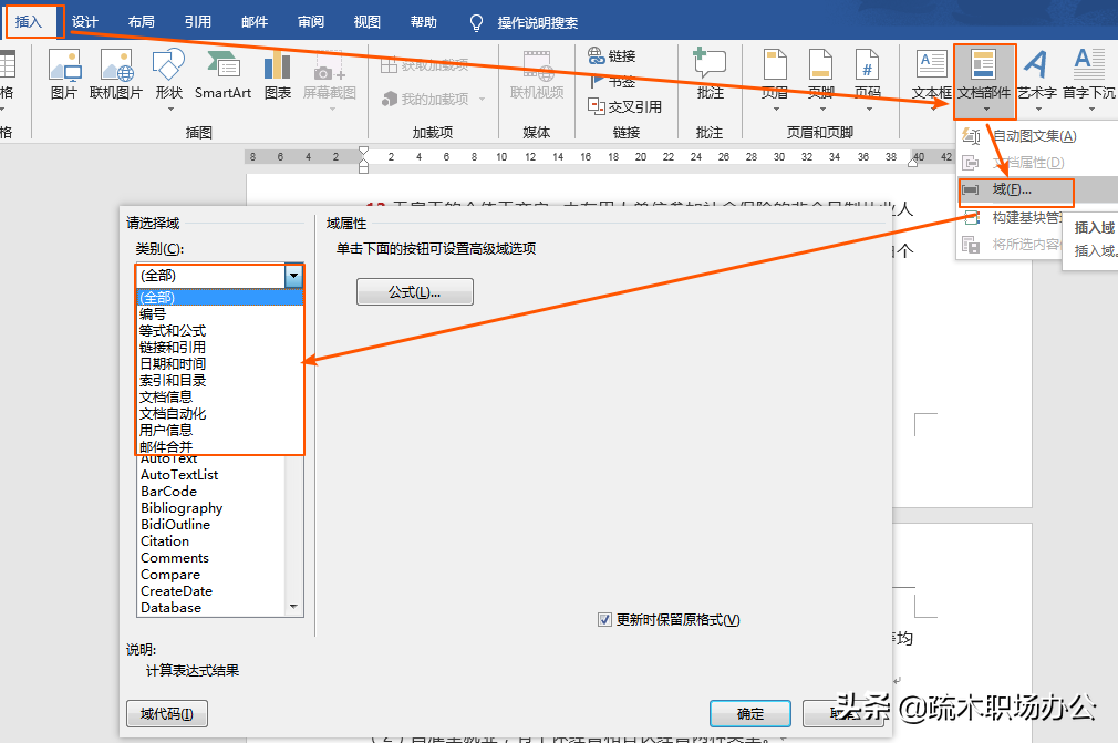 word中的域是什么?如何使用一些简单域的功能?(图1)