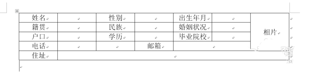 word怎么绘制人事资料表格?(图5)