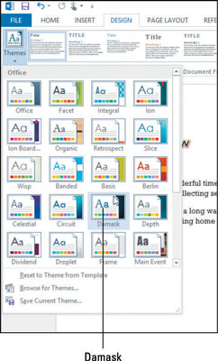 如何使用Word 2013的主题?(图1) Word 2013