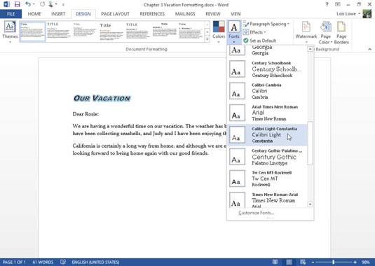 如何使用Word 2013的主题?(图2) Word 2013