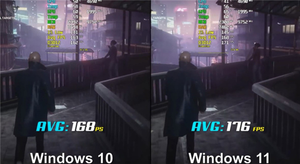 微软Win11和Win10游戏性能对比详情(图1) 微软Win11和Win10游戏性能对比