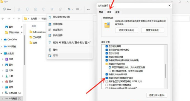 Win11文件后缀名如何显示?Win11文件后缀名显示操作方法(图5) Win11文件后缀名显示操作方法