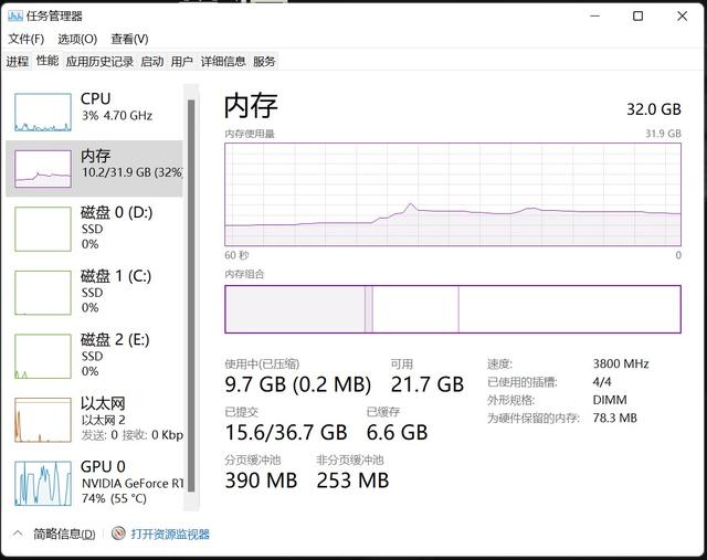 Win11需要多少内存 Win11占用内存比Win10少吗(图8) Win11占用内存比Win10少吗