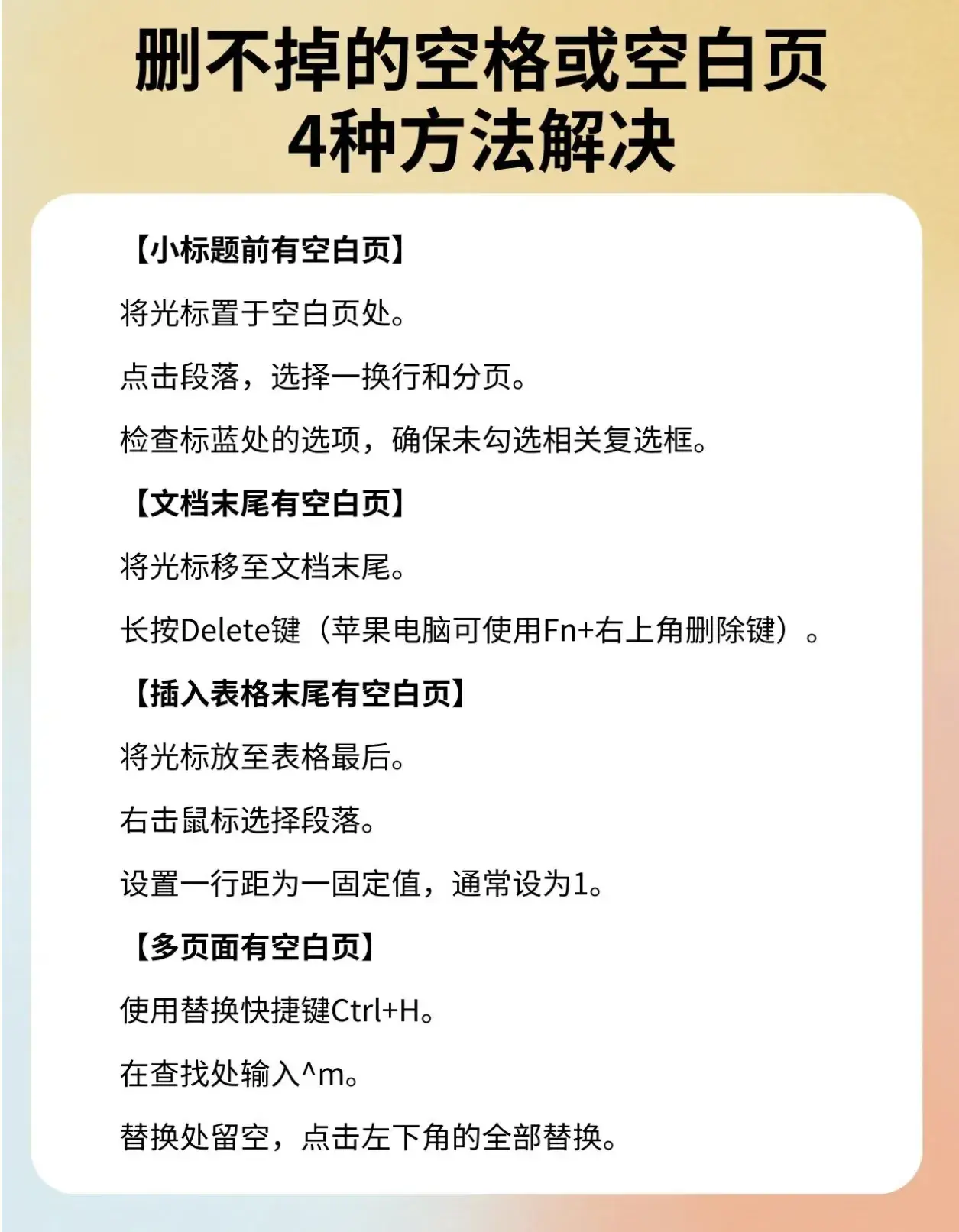 背会这四页，Word水平直接封神！(图1)
