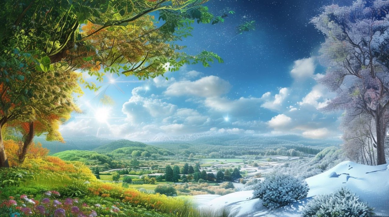 JavaScript如何巧妙展示一年四季自然景观变化之谜？