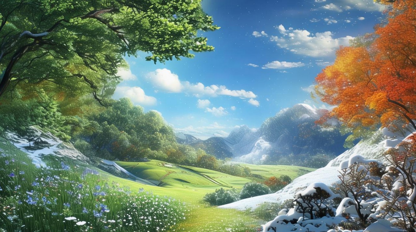 JavaScript如何巧妙展示一年四季自然景观变化之谜？